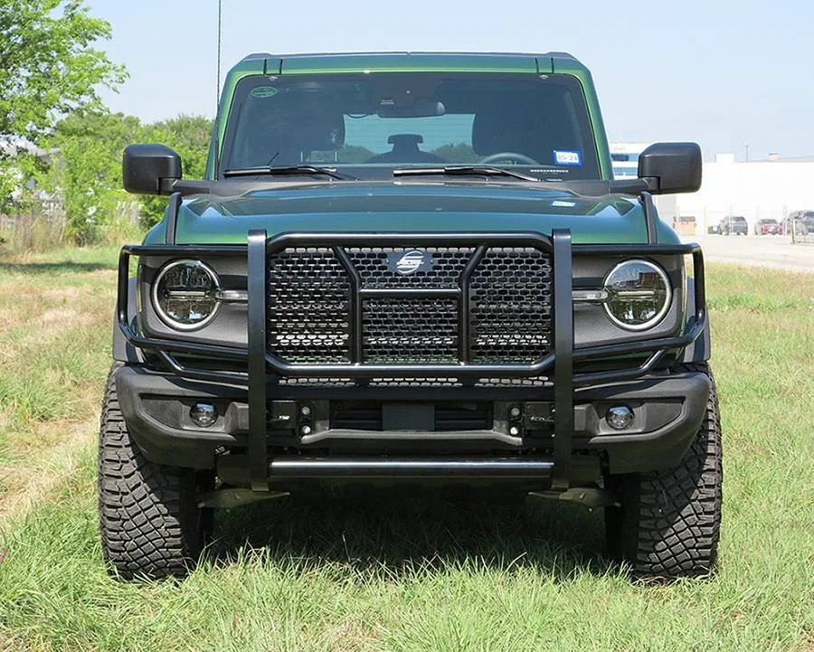 50-1350C – STEELCRAFT Grille Guard, 1-Piece Black Steel With Brush Guard Without Skid Plate Without Step Plate With P...